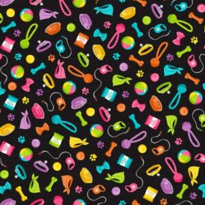 Furry Friends Scatter 2542 by Makower uk £12.00 a metre