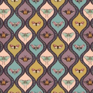 Nocturnal Garden by Belle & Boo Out to Play for Michael Miller fabrics DDC12369 Mult-D The Moth Nest £16.00 a metre