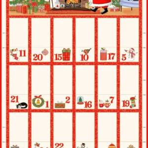 Jolly St Nick advent panel by Makower 128 £10.00