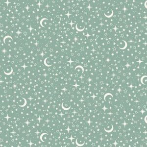 Little Ones 195/T Stars Teal Andover fabrics Makower UK