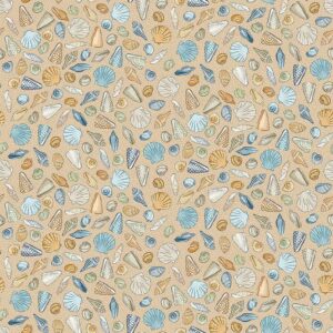 High Tide Reef 079 Q Beachcomber Cream Makower £14.00 a metre